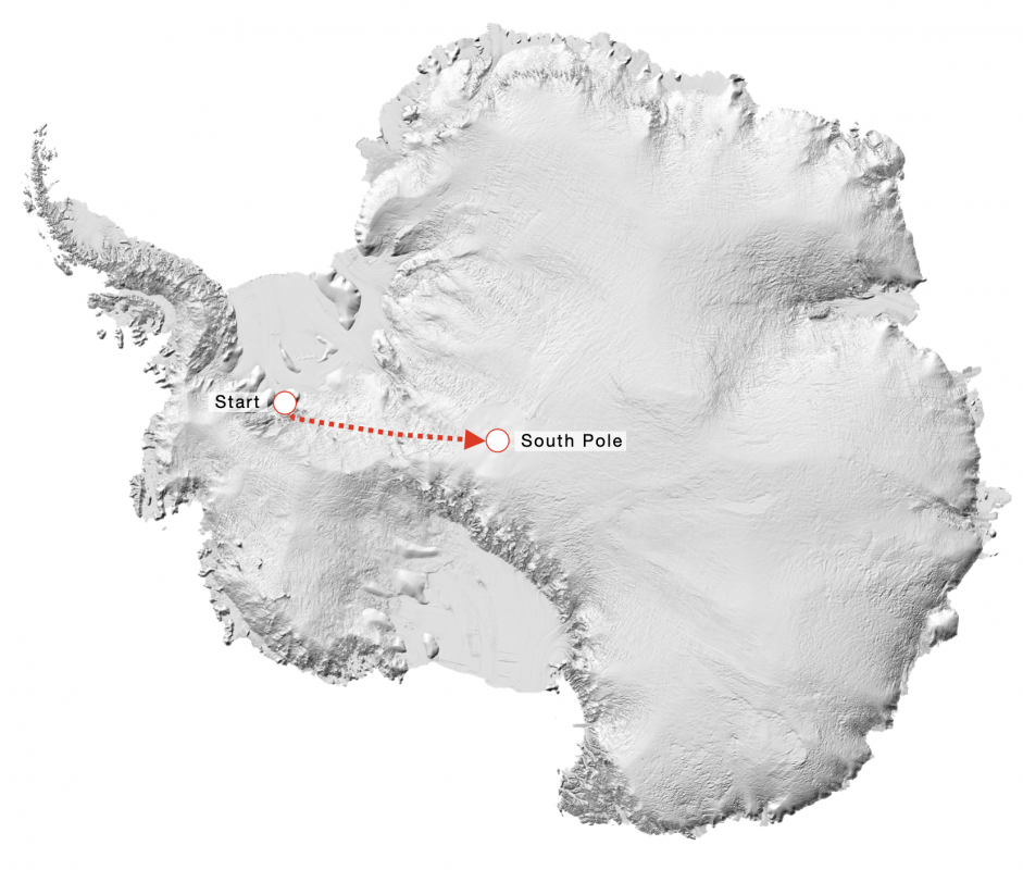Constellation Inlet to South Pole Antarctica