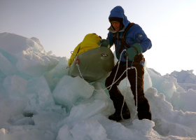 Icetrek Nilas Sled Crossing Pressure Ridge