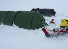 Icetrek Polynya Sled Greenland storm